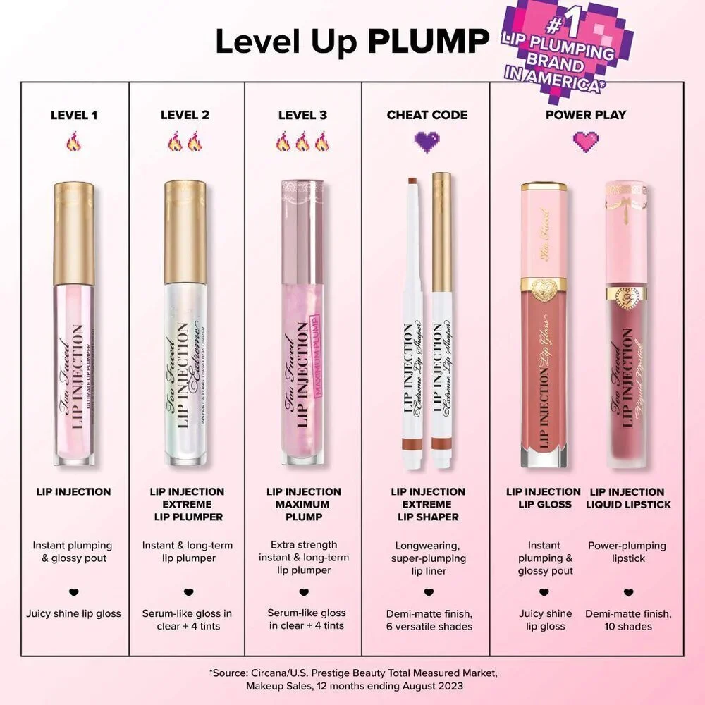 Too Faced Lip Injection Extreme Shade Pink Punch New